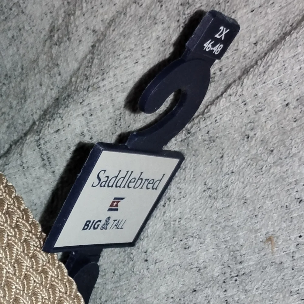 Saddleback Men Khaki Braided Woven Stretchable Classic SIZE:46-48 Big/Tall Belt.